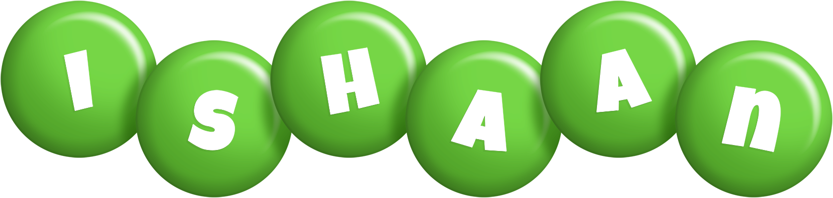 Ishaan candy-green logo