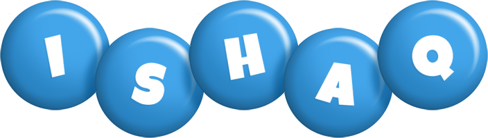 Ishaq candy-blue logo