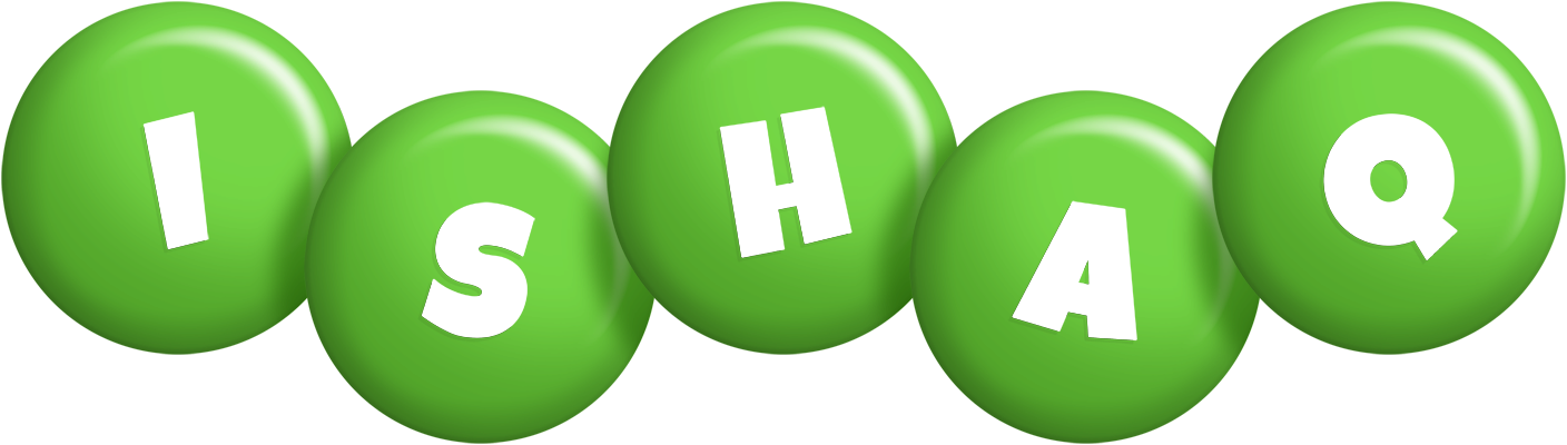 Ishaq candy-green logo