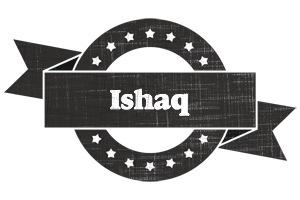 Ishaq grunge logo