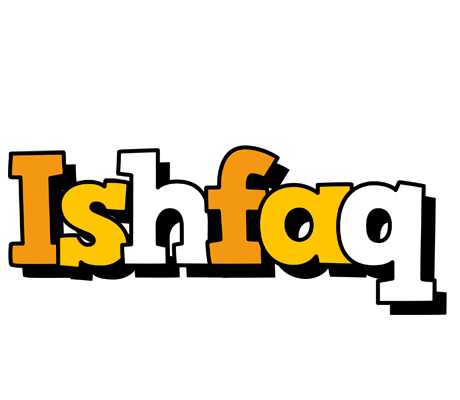 Ishfaq cartoon logo