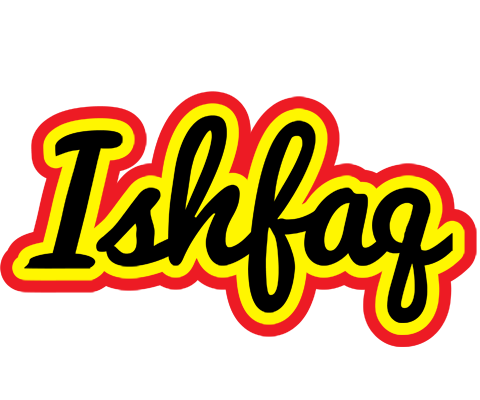 Ishfaq flaming logo