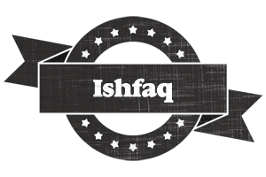Ishfaq grunge logo