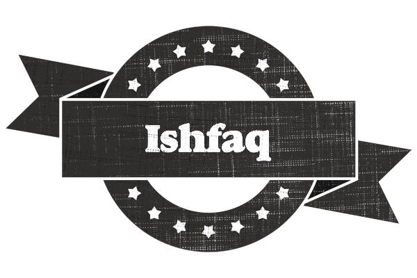 Ishfaq grunge logo