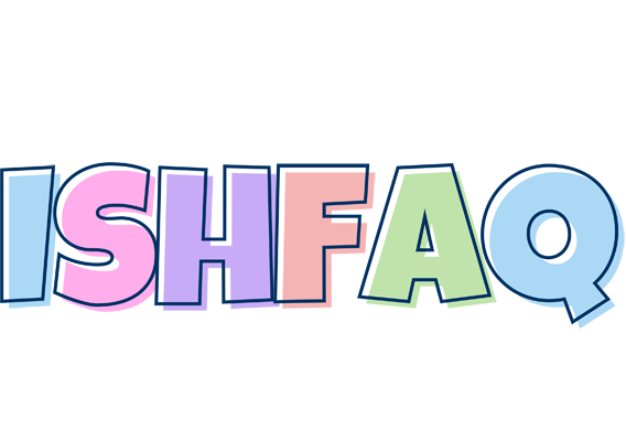 Ishfaq pastel logo