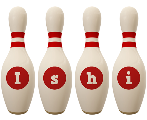 Ishi bowling-pin logo