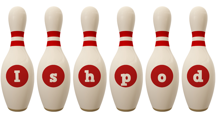 Ishpod bowling-pin logo
