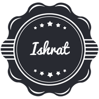 Ishrat badge logo