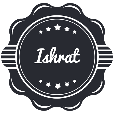Ishrat badge logo