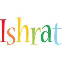 Ishrat birthday logo