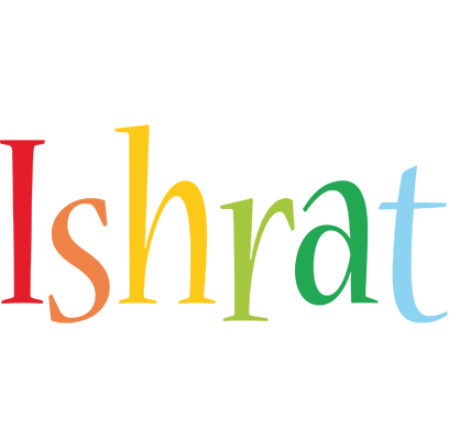 Ishrat birthday logo