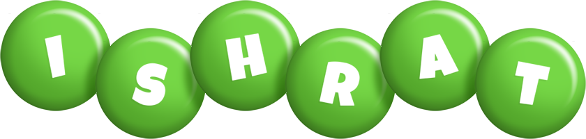 Ishrat candy-green logo