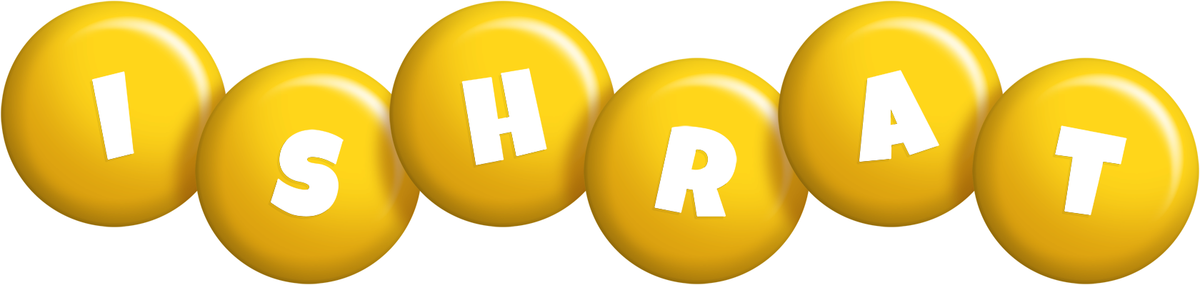 Ishrat candy-yellow logo