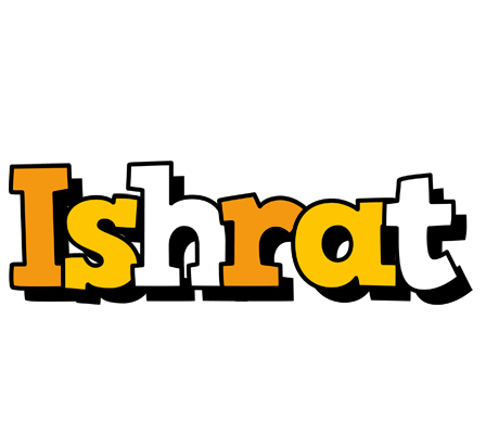 Ishrat cartoon logo