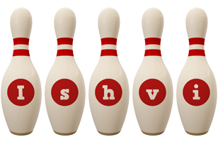 Ishvi bowling-pin logo