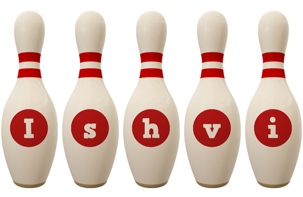 Ishvi bowling-pin logo