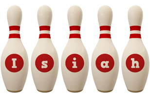 Isiah bowling-pin logo