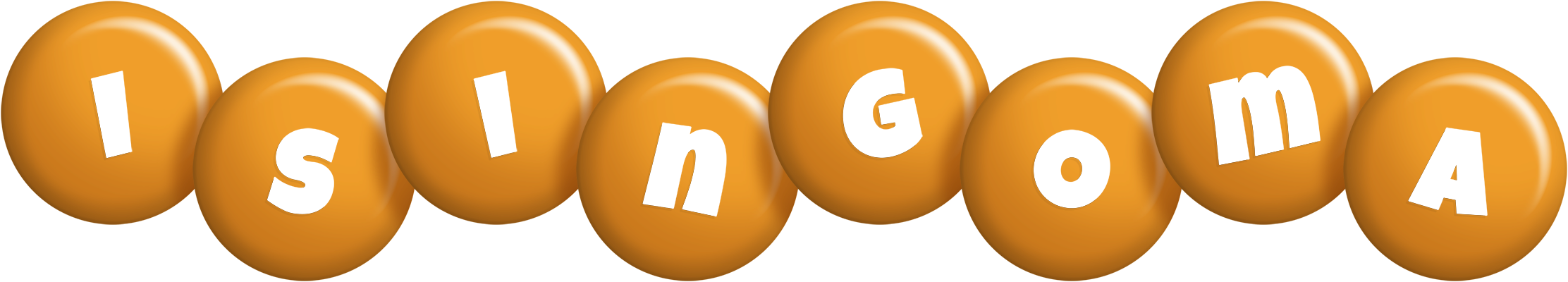 Isingoma candy-orange logo
