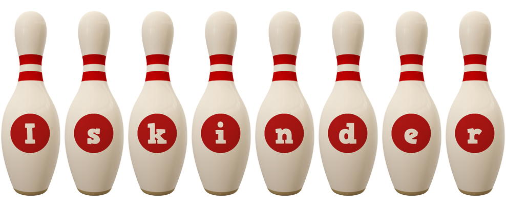 Iskinder bowling-pin logo