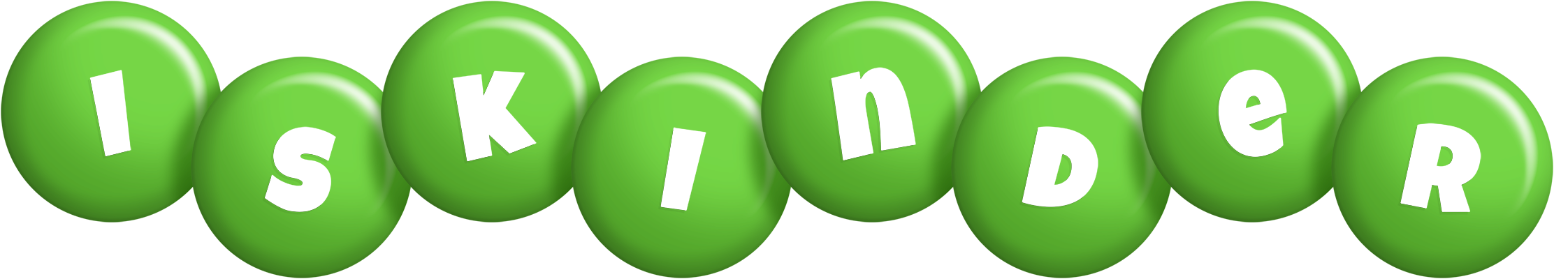 Iskinder candy-green logo