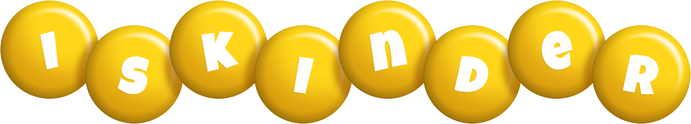 Iskinder candy-yellow logo