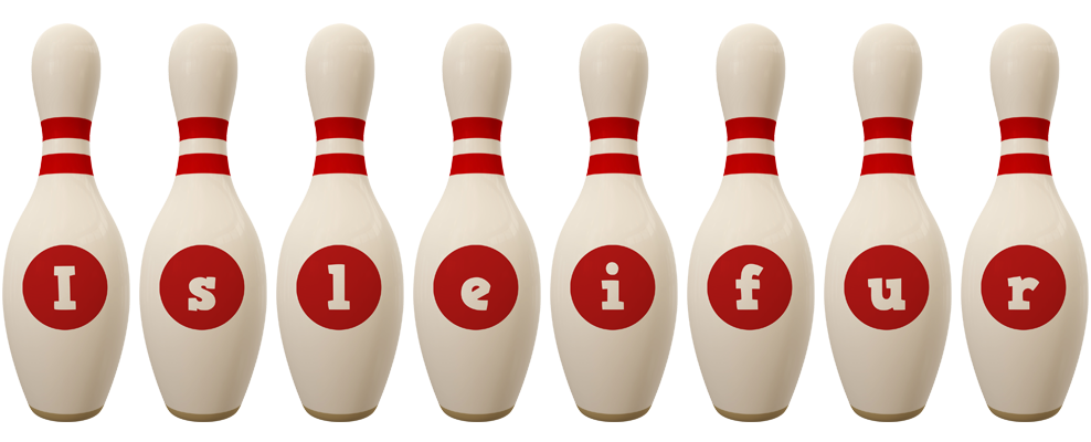 Isleifur bowling-pin logo