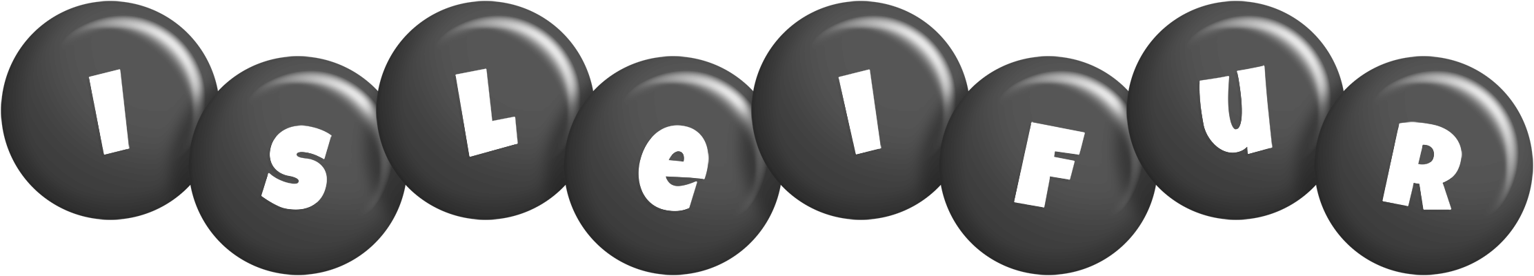 Isleifur candy-black logo