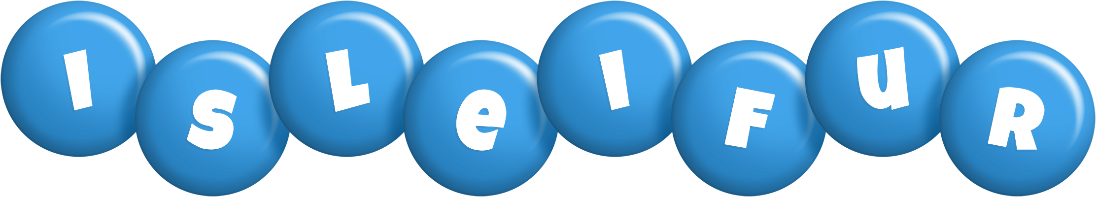 Isleifur candy-blue logo