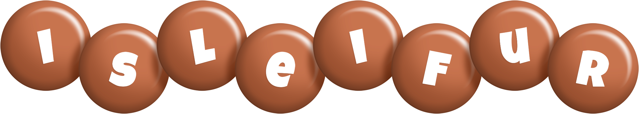 Isleifur candy-brown logo