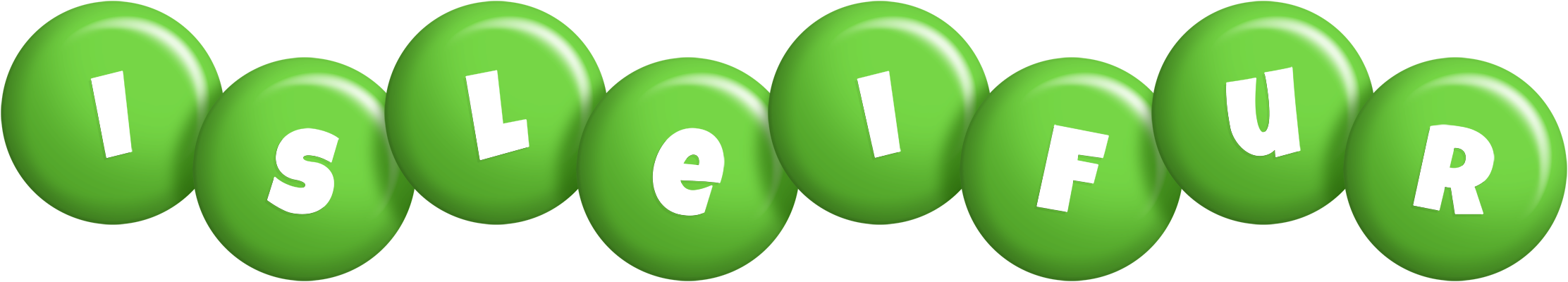 Isleifur candy-green logo
