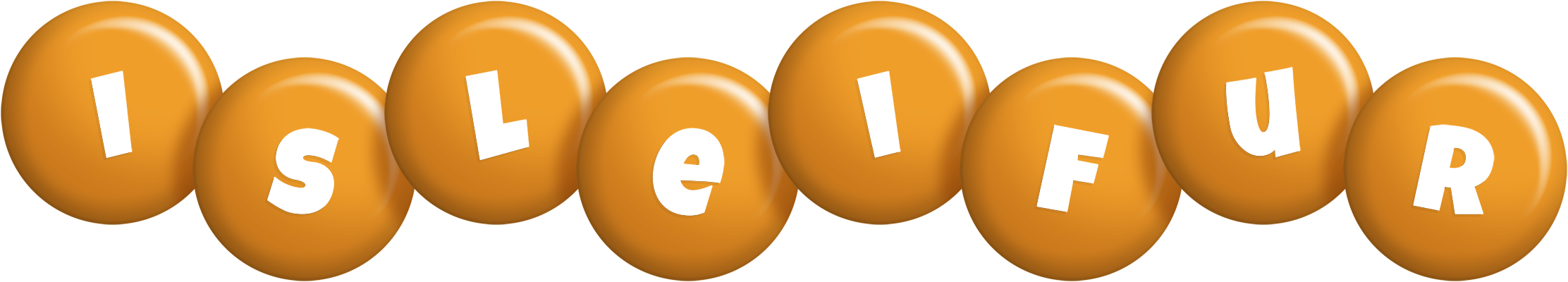 Isleifur candy-orange logo