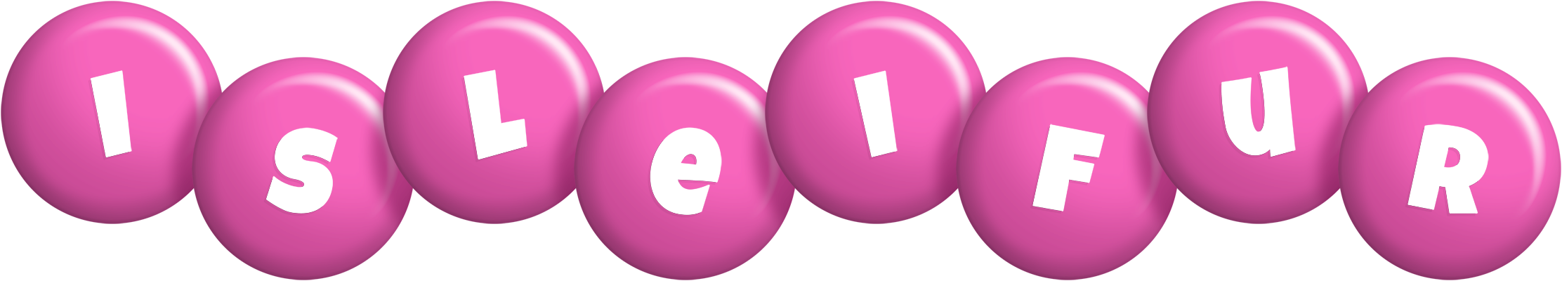 Isleifur candy-pink logo