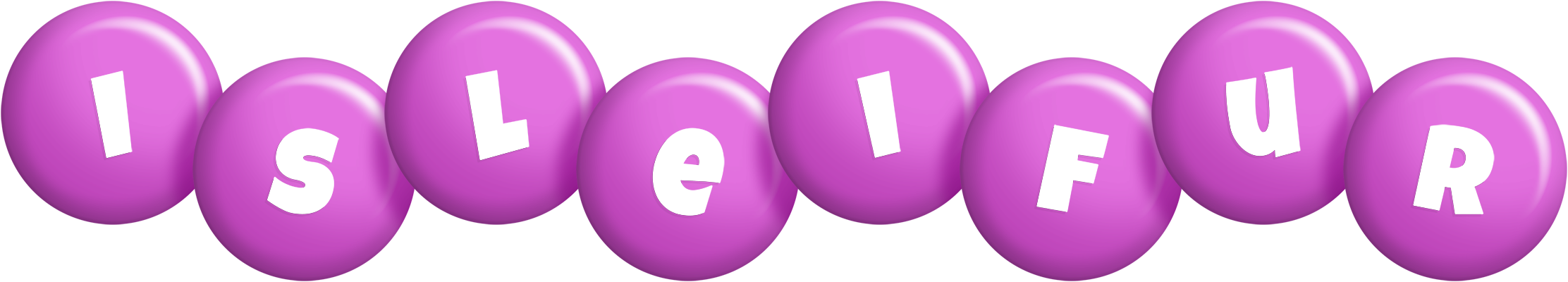 Isleifur candy-purple logo