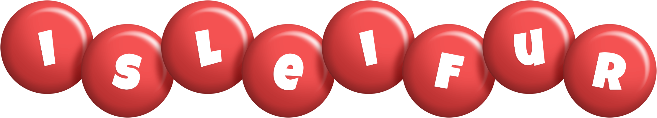 Isleifur candy-red logo