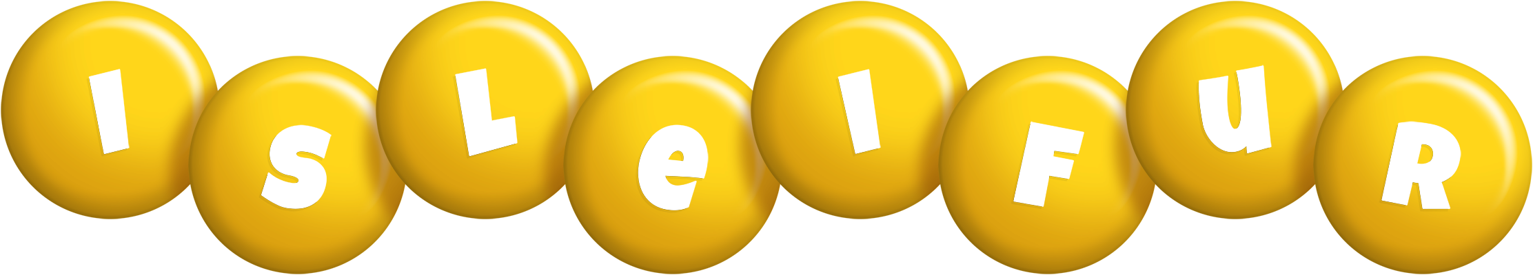 Isleifur candy-yellow logo