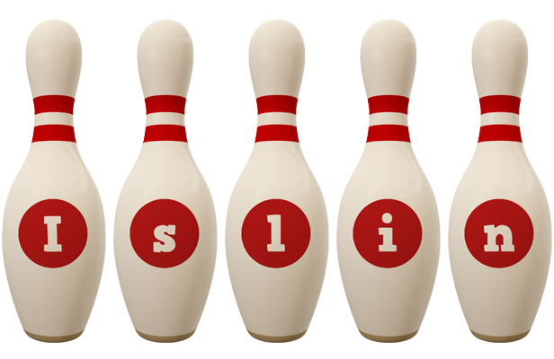 Islin bowling-pin logo