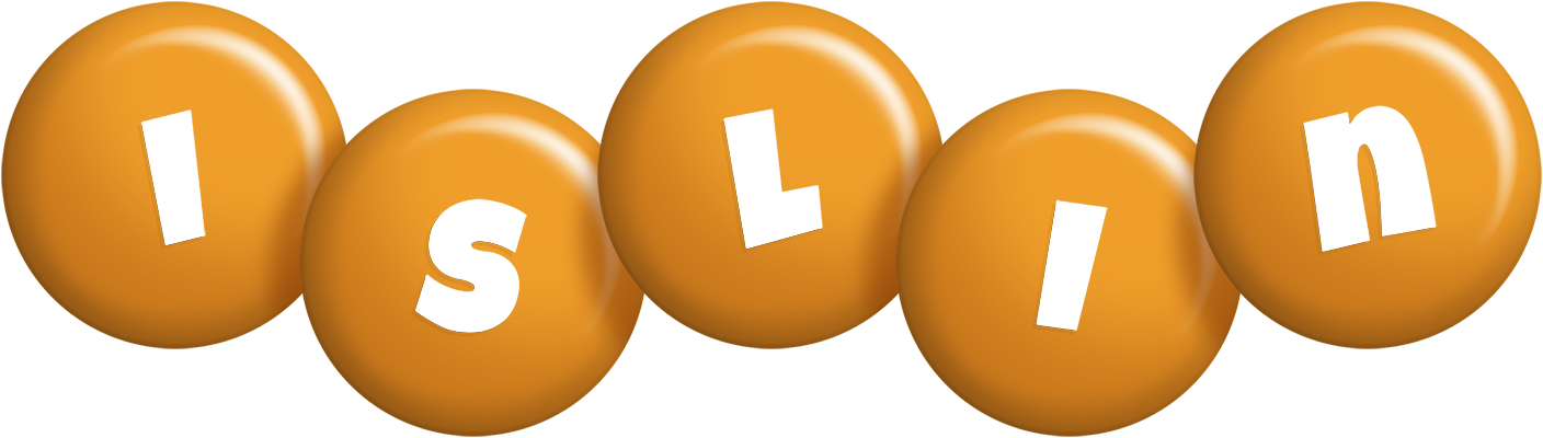 Islin candy-orange logo