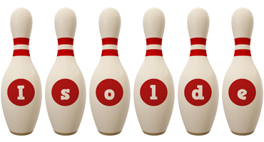 Isolde bowling-pin logo