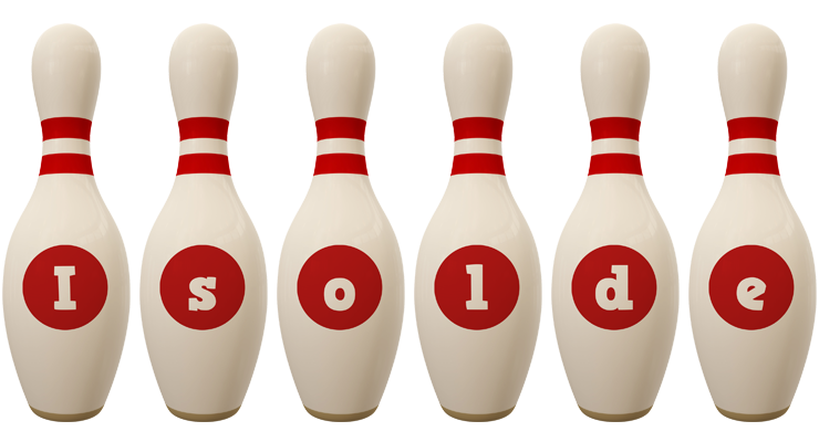 Isolde bowling-pin logo