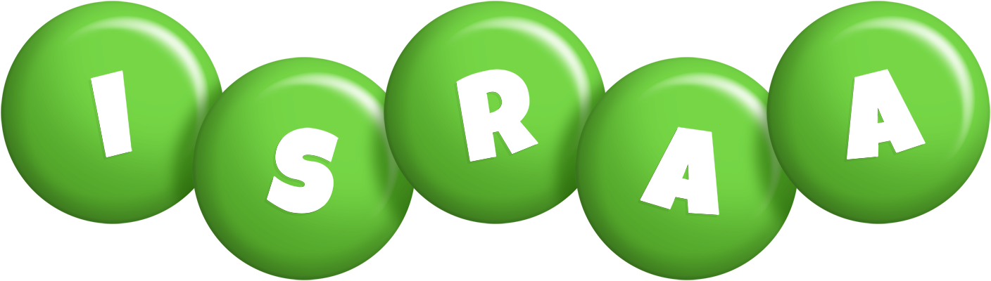 Israa candy-green logo