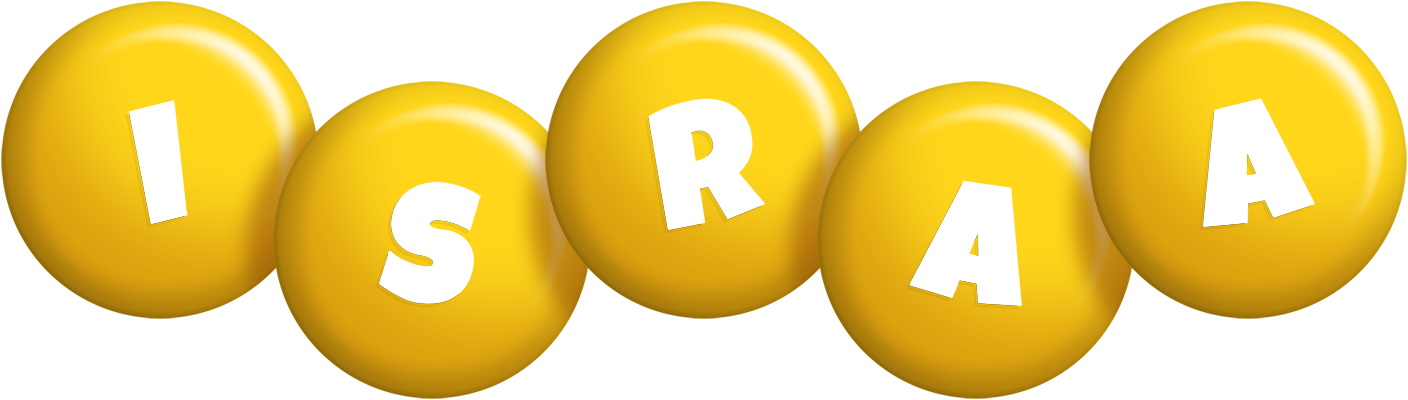 Israa candy-yellow logo