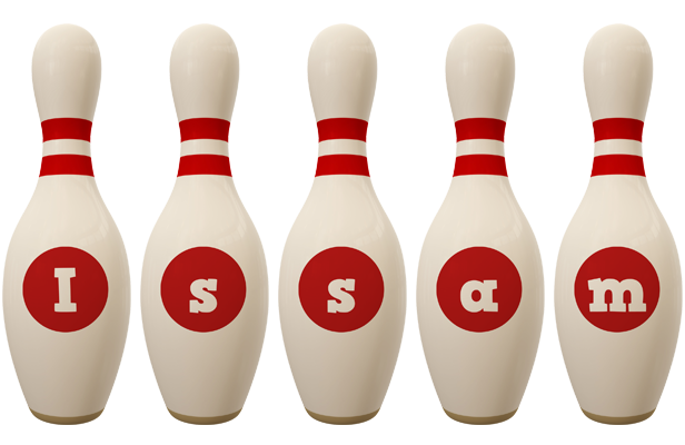 Issam bowling-pin logo