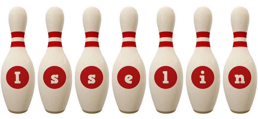 Isselin bowling-pin logo