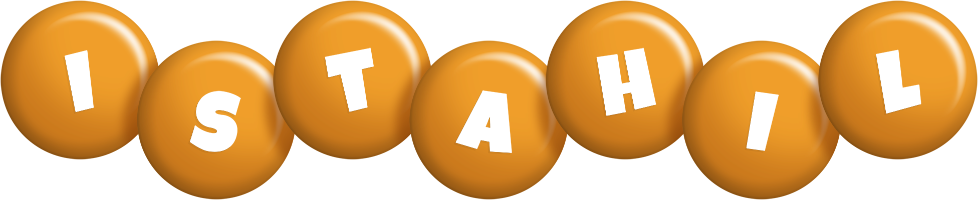 Istahil candy-orange logo