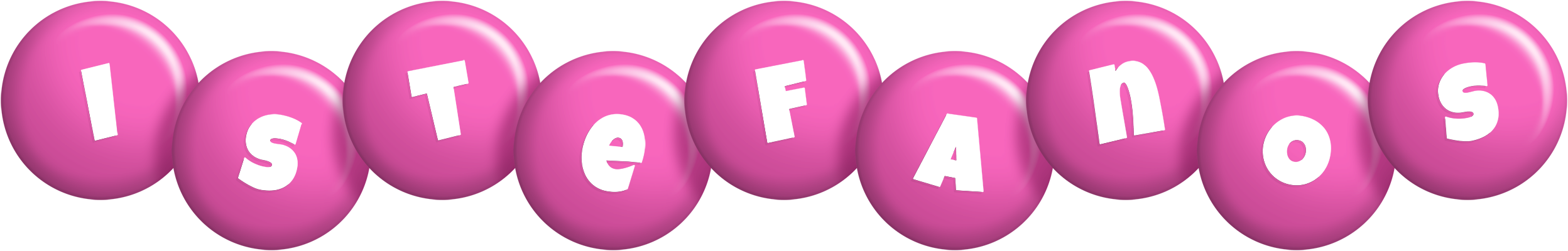 Istefanos candy-pink logo
