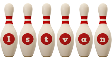 Istvan bowling-pin logo