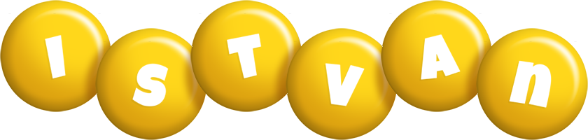 Istvan candy-yellow logo