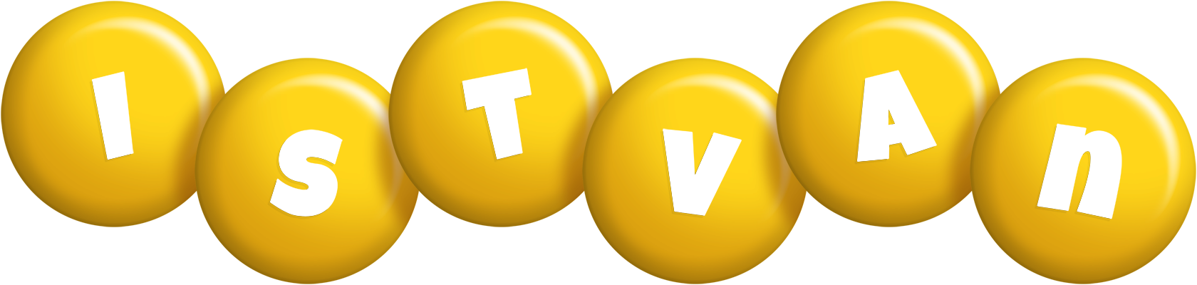 Istvan candy-yellow logo