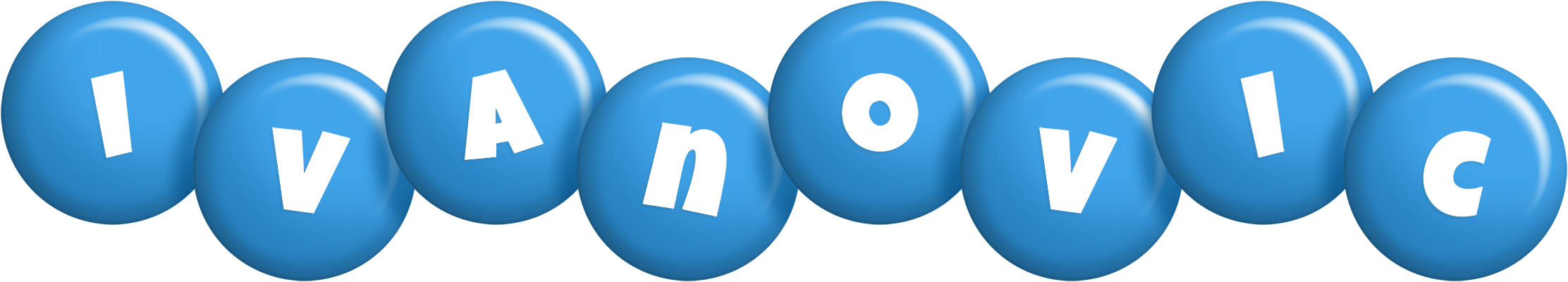 Ivanovic candy-blue logo