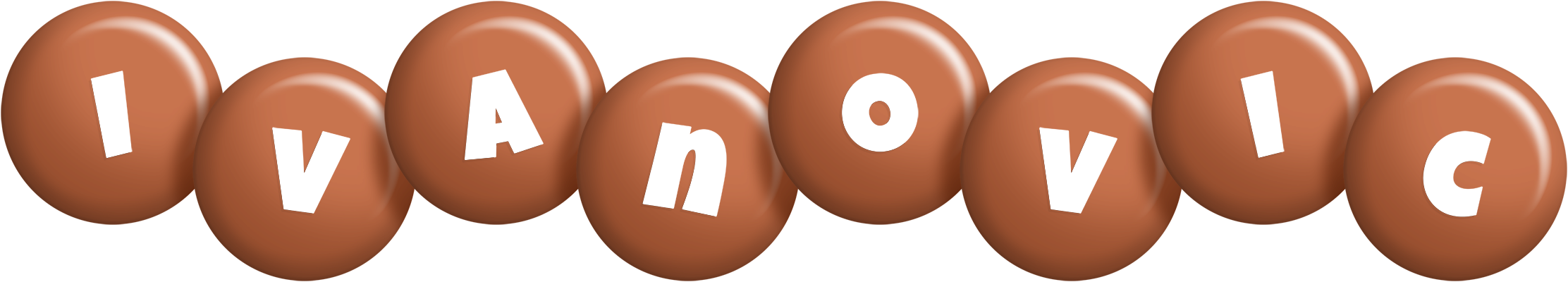 Ivanovic candy-brown logo